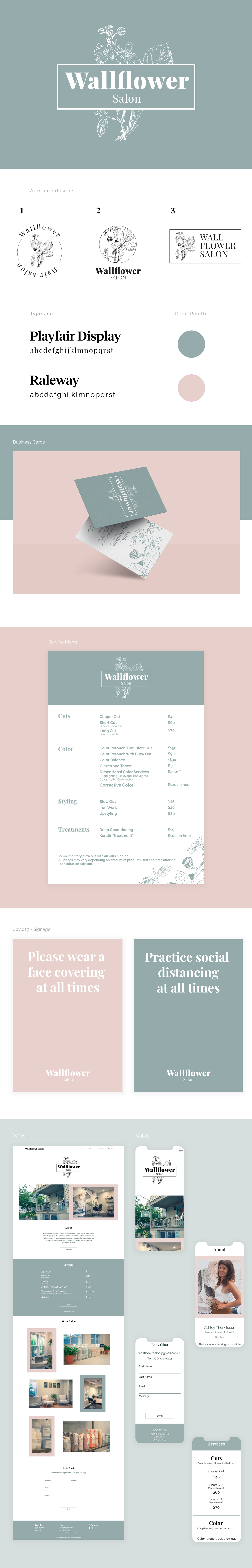 Wallflower Salon Branding